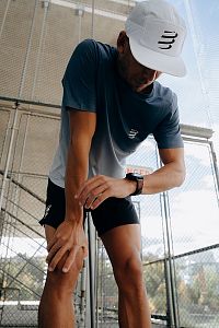 Compressport Performance SS TShirt M poseidon/ice flow pánské běžecké tričko