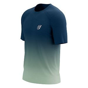 Compressport Performance SS TShirt M poseidon/ice flow pánské běžecké tričko
