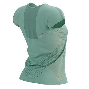 Compressport Performance SS Tshirt W creme de menthe/papaya punch dámské běžecké tričko