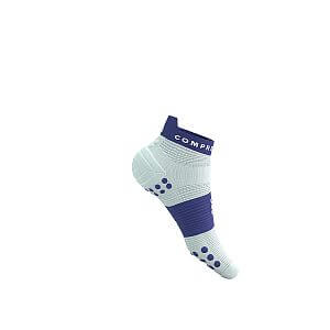 Compressport Pro Racing Socks V4.0 Run Low star white / orient blue