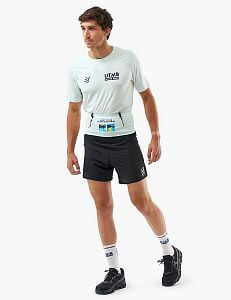 Compressport Pro Racing Socks V4.0 Trail - UTMB 2025 white/ice flow běžecké trailové ponožky kolekce UTMB přední pohled