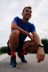 Compressport Pro Racing SS TShirt M dazz blue pánské běžecké tričko