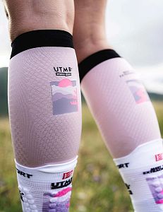 Compressport R2 3.0 - UTMB 2025 roseate spoonbill kompresní běžecké lýtkové návleky