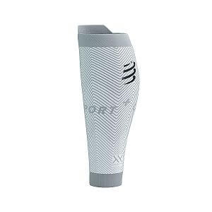 Compressport R2 Oxygen white/nebel grey kompresní návleky na běh