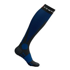 Compressport Ski Touring Full Socks black/estate blue skialpové podkolenky