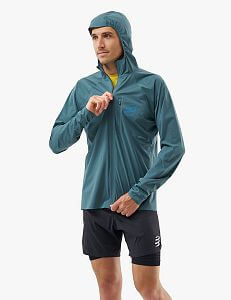 Compressport Tempest Waterproof Jacket M stargazer pánská nepromokavá běžecká bunda celorozepínací