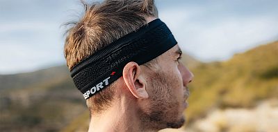 Compressport Thin Headband On/Off black běžecké čelenka