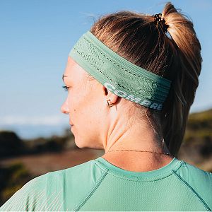 Compressport Thin Headband On/Off creme de menthe běžecká čelenka