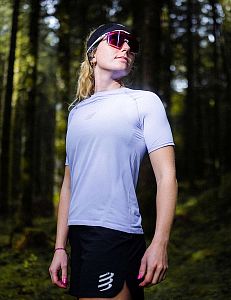 Compressport Trail Racing SS TShirt W jacaranda dámské běžecké tričko
