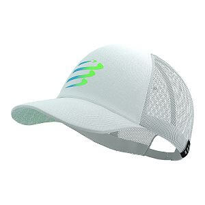Compressport Trucker Cap star white / blue-green sportovní kšiltovka truckerka