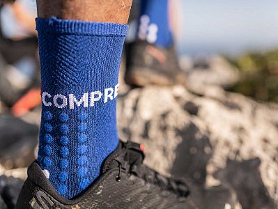 Compressport Ultra Trail Socks blue melange běžecké ponožky ultratrail