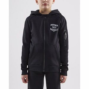 Craft District Hood Zip Junior black_1