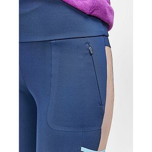 Craft Pro Trail Tights W modrá přední pohled na postavě detail kapsa