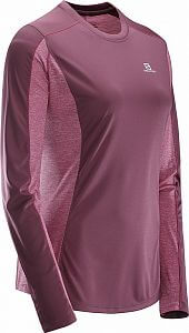 Dámské triko dlouhý rukáv SALOMON Agile LS Tee W fig beet red 1