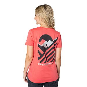 Dynafit 24/7 Graphic T-Shirt W cabana / striped elevation dámské stylové bavlněné volnočasové tričko