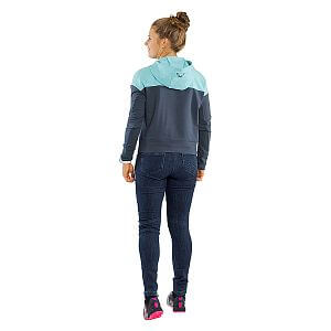 Dynafit 24/7 Hoody W marine blue melange zadní pohled na postavě