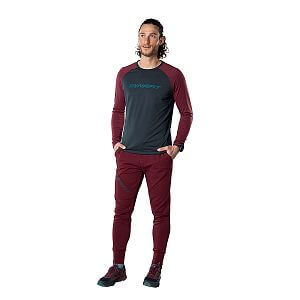 Dynafit 24/7 Long Sleeve Shirt M blueberry/burgundy přední pohled na postavě