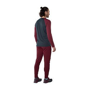 Dynafit 24/7 Long Sleeve Shirt M blueberry/burgundy zadní pohled na postavě