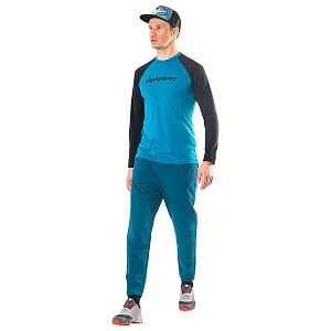 Dynafit 24/7 Long Sleeve Shirt M storm blue přední pohled na postavě