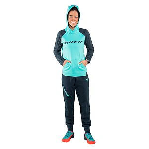 Dynafit 24/7 Polartec® Hoody Women marine blue přední pohled na postavě