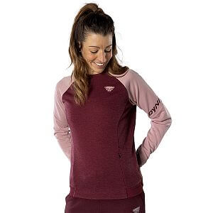 Dynafit 24/7 Polartec® Pullover Women burgundy dámská volnočasová mikina