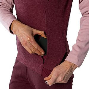 Dynafit 24/7 Polartec® Pullover Women burgundy kapsa na zip