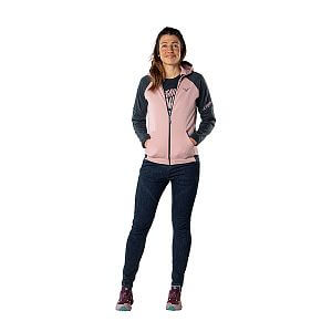 Dynafit 24/7 Polartec® Zip Hoody Women pale rose přední pohled na postavě