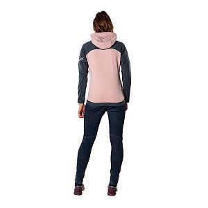 Dynafit 24/7 Polartec® Zip Hoody Women pale rose zadní pohled na postavě