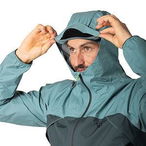 Dynafit Alpine 3L Jacket M smoke blue pánská nepromokavá běžecká bunda s kapucí kšilt