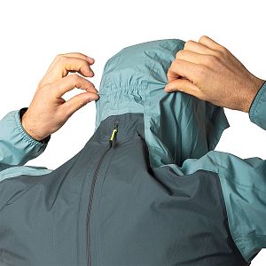 Dynafit Alpine 3L Jacket M smoke blue pánská nepromokavá běžecká bunda s kapucí stahovací kapuce