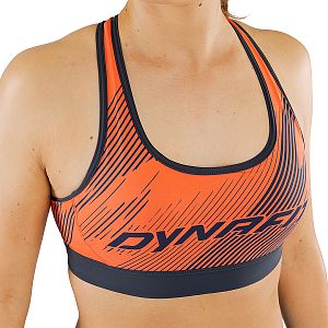 Dynafit Alpine Graphic Bra W hot coral přední pohled na postavě