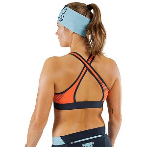 Dynafit Alpine Graphic Bra W hot coral zadní pohled na postavě