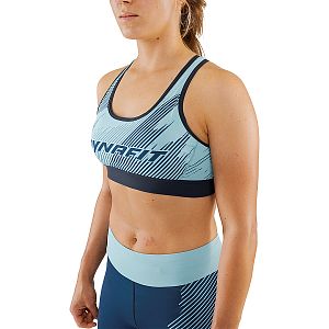 Dynafit Alpine Graphic Bra W marine blue přední pohled na postavě