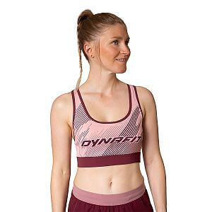 Dynafit Alpine Graphic Bra W pale rose pření pohled na postavě