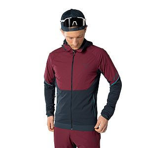 Dynafit Alpine Hybrid JKT M burgundy přední pohled na postavě detail