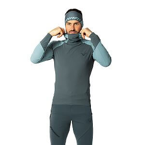 Dynafit Alpine L/S Hooded Tee M smoke blue