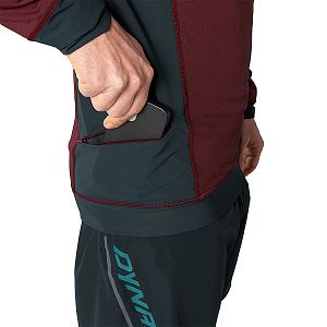Dynafit Alpine Long Sleeve Shirt M burgundy detail kapsa