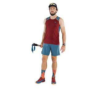 Dynafit Alpine Pro 2in1 Shorts M mallard blue přední pohled na postavě