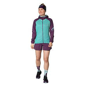 Dynafit Alpine Pro 2in1 Shorts W royal purple detail přední pohled na postavě