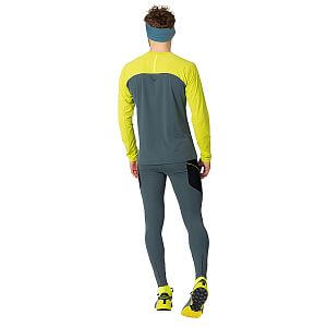 Dynafit Alpine Pro L/S M ultra yellow zadní pohled na postavě