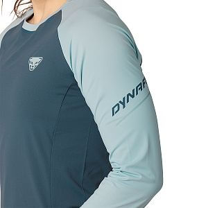 Dynafit Alpine Pro L/S Tee W cloud blue detail logo
