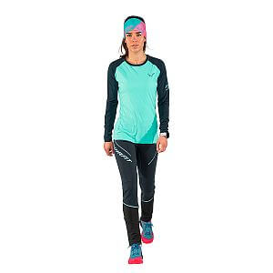 Dynafit Alpine Warm W Pants blueberry/marine blue přední pohled na postavě