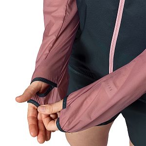 Dynafit Alpine Wind Jacket W mokarosa otvory na palce bunda