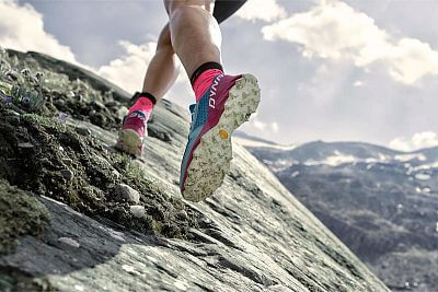 Dynafit Feline Up W mykonos blue/sangria dámské úzké trailovky