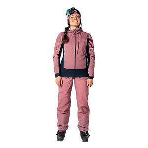 Dynafit Free Alpha® Direct Jacket Women mokarosa přední pohled na postavě