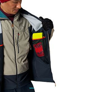 Dynafit Free Infinium Hybrid Jacket Men rock khaki detail vnitřní kapsa