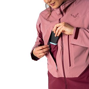 Dynafit Free Infinium™ Hybrid Jacket Women mokarosa detail kapsa
