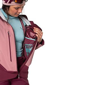 Dynafit Free Infinium™ Hybrid Jacket Women mokarosa detail vnitřní kapsa