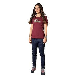 Dynafit Graphic Cotton T-Shirt W burgundy/dynavan dámské volnočasové tričko