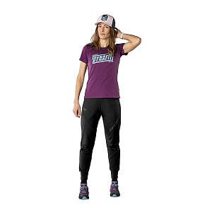 Dynafit Graphic Cotton T-Shirt W royal purple/tabloid dámské volnočasové tričko